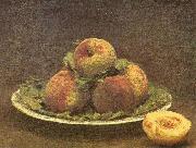 Henri Fantin-Latour Still Life with Peaches, France oil painting artist